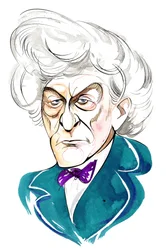 Jon Pertwee como Doctor Who en la serie de televisión de la BBC del mismo nombre